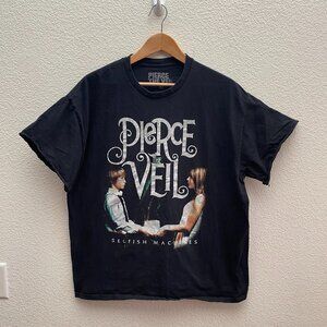 Pierce The Veil Selfish Machines 2025 T-Shirt XL Black Color Raw Sleeves Band